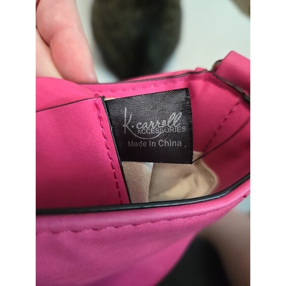 K. Carroll Ashley Crossbody Bag Purse Vegan Suede 2 Straps Guitar Floral - Picture 7 of 10